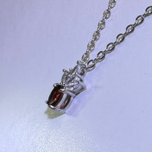 Load image into Gallery viewer, Red Almandine Garnet Crown Necklace 酒红石榴石花冠项链