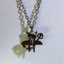 Load image into Gallery viewer, Labradorite Little Devil Necklace 拉长石灰月光石小恶魔项链