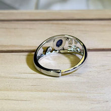 Load image into Gallery viewer, Blue Sapphire Starry Night Ring 蓝色蓝宝石星空戒指