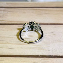 Load image into Gallery viewer, Blue Jade Bowknot Ribbon Ring 蓝水翡翠蝴蝶结丝带戒指