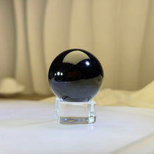 Load image into Gallery viewer, Black Obsidian Sphere 黑色黑曜石圆球