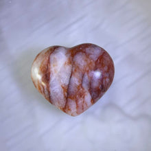 Load image into Gallery viewer, Red Hematoid Quartz Heart Figurine 红胶花水晶爱心摆件