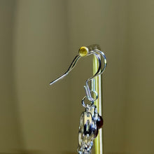 Load image into Gallery viewer, Copper Rutilated Quartz Dreamcatcher Dangle Earrings 铜发晶捕梦网吊坠耳钩