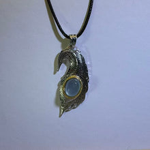 Load image into Gallery viewer, Aquamarine Feather Pendant Necklace 海蓝宝羽毛吊坠项链