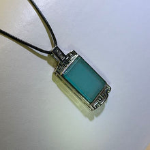 Load image into Gallery viewer, Amazonite Vintage Pattern Pendant Necklace 天河石复古纹饰吊坠项链