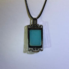 Load image into Gallery viewer, Amazonite Vintage Pattern Pendant Necklace 天河石复古纹饰吊坠项链
