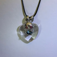Load image into Gallery viewer, Clear Quartz London Blue Topaz Rabbit Heart Pendant Necklace 白水晶托帕石萌兔爱心吊坠项链