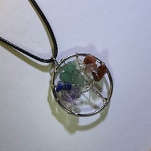 Load image into Gallery viewer, Multi-Crystals Tree of Life Pendant Necklace 多宝水晶生命之树吊坠项链