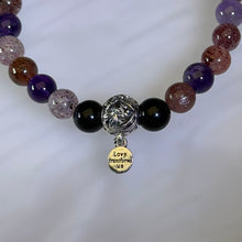Load image into Gallery viewer, Super Seven Obsidian Love Amulet Bracelet 超七水晶黑曜石悦心守护手串