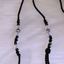 Load image into Gallery viewer, White Agate Sandalwood Zen Necklace 白玛瑙紫檀木禅意编织项链