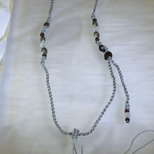 Load image into Gallery viewer, White Agate Sandalwood Zen Necklace 白玛瑙紫檀木禅意编织项链