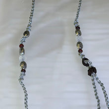Load image into Gallery viewer, White Agate Sandalwood Zen Necklace 白玛瑙紫檀木禅意编织项链