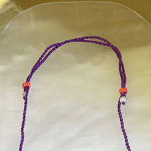 Load image into Gallery viewer, Pale Green Jadeite Sandalwood Amulet Necklace 豆色翡翠紫檀木守护编织项链