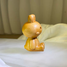Load image into Gallery viewer, Thuja Wood Whimsical Rabbit Figurine 崖柏木萌兔治愈摆件