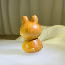Load image into Gallery viewer, Thuja Wood Whimsical Rabbit Figurine 崖柏木萌兔治愈摆件