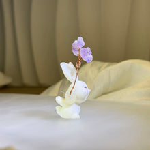 Load image into Gallery viewer, Amethyst Rabbit Fortune Tree Figurine 紫水晶萌兔发财树摆件