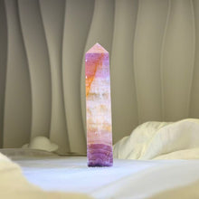 Load image into Gallery viewer, Rainbow Fluorite Polished Crystal Point 彩虹萤石精磨原石晶柱摆件