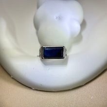 将图片加载到图库查看器，925 Silver Blue Sugilite Adjustable Ring 蓝色舒俱来银镶嵌活口戒指
