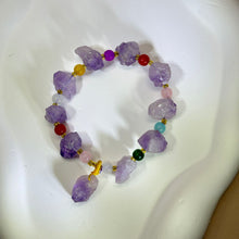 Load image into Gallery viewer, Amethyst Ore Stone Beads Bracelet 紫水晶原石手串
