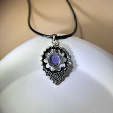 Load image into Gallery viewer, Charoite Pendant Necklace 紫龙晶镶嵌吊坠项链
