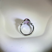 将图片加载到图库查看器，Purple Kunzite Adjustable Ring 紫锂辉镶嵌活口戒指
