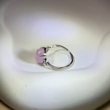 将图片加载到图库查看器，Purple Kunzite Adjustable Ring 紫锂辉镶嵌活口戒指
