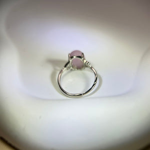 Purple Kunzite Adjustable Ring 紫锂辉镶嵌活口戒指