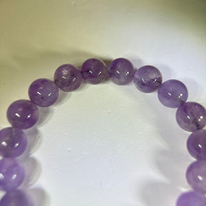 Amethyst Clear Quartz Beads Bracelet 紫水晶白水晶手串