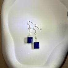 Load image into Gallery viewer, 925 Silver Lapis Lazuli Earrings 青金石银耳钩
