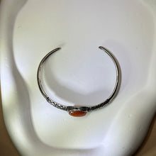 Load image into Gallery viewer, Carnelian Adjustable Bangle 红玛瑙镶嵌活口手镯
