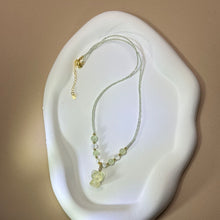 将图片加载到图库查看器，Citrine Linabell Pendant Green Prehnite Beads Necklace 黄水晶玲纳贝尔吊坠绿色葡萄石珠链项链
