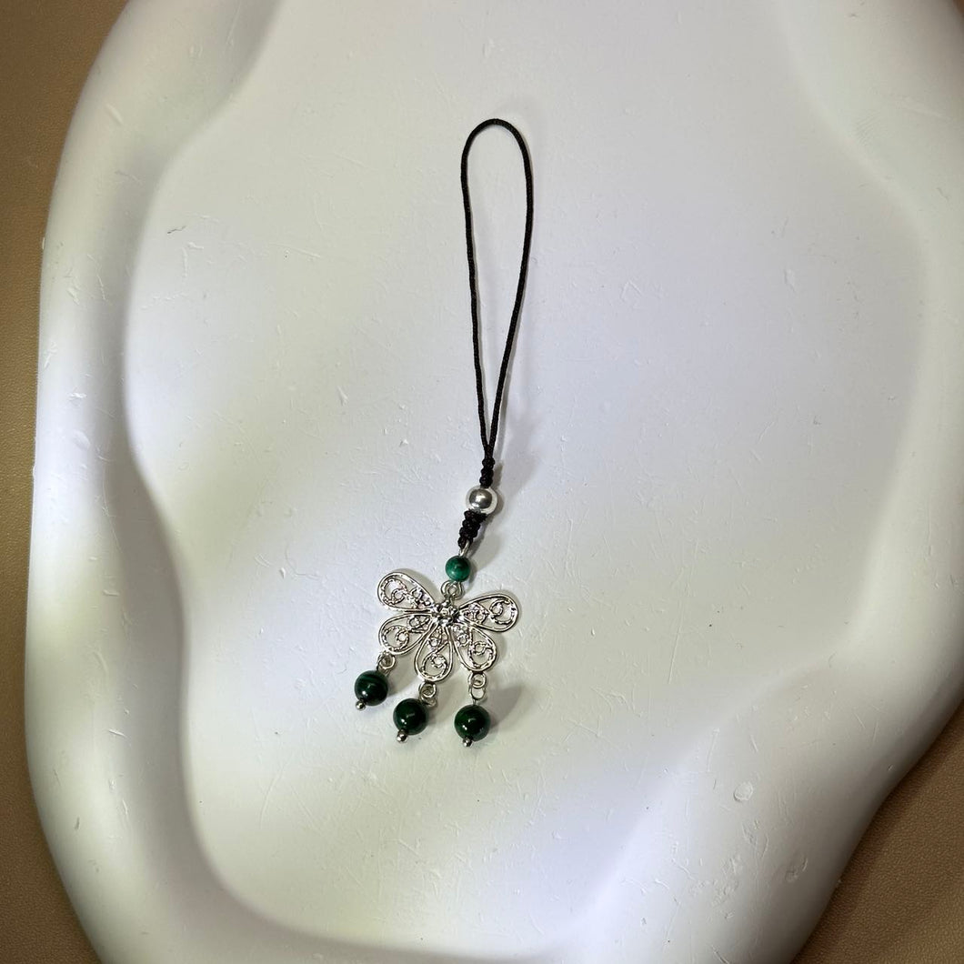 Malachite Ornament Cell Phone Charm Key Charm Bag Charm 孔雀石挂饰手机链钥匙链包挂