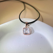 将图片加载到图库查看器，Rose Quartz Pendant Necklace 粉水晶吊坠项链
