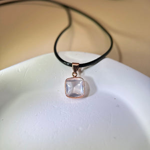 Rose Quartz Pendant Necklace 粉水晶吊坠项链