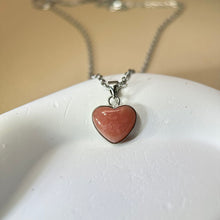 Load image into Gallery viewer, Rhodochrosite Love Heart Pendant 红纹石爱心吊坠
