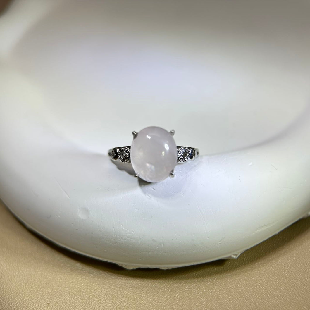 Rose Quartz Adjustable Ring 粉水晶镶嵌活口戒指