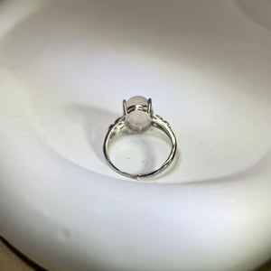 Rose Quartz Adjustable Ring 粉水晶镶嵌活口戒指