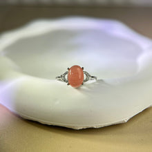 Load image into Gallery viewer, 925 Silver Rhodochrosite Adjustable Ring 红纹石银镶嵌活口戒指
