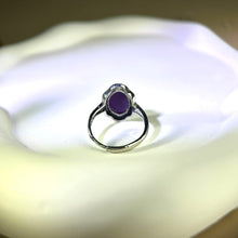 Load image into Gallery viewer, Phosphosiderite Adjustable Ring 紫云母镶嵌活口戒指
