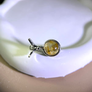 Citrine Bird Adjustable Ring 黄水晶镶嵌飞鸟活口戒指