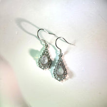 Load image into Gallery viewer, 925 Silver Moonstone Earrings 冰长石月光石镶嵌银耳钩
