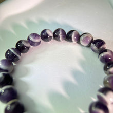 将图片加载到图库查看器，Amethyst White Nephrite Beads Bracelet 紫水晶和田玉白玉手串
