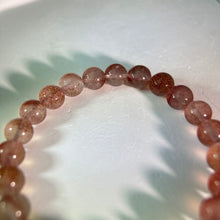 将图片加载到图库查看器，Red Strawberry Quartz Amazonite Beads Bracelet 红色草莓晶天河石手串
