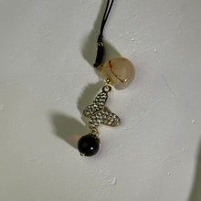 将图片加载到图库查看器，Red Hematoid Quartz Moon Ornament Cell Phone Charm Key Charm Bag Charm 红色胶花水晶月亮挂饰手机链钥匙链包挂
