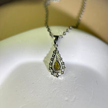 Load image into Gallery viewer, Yellow Tourmaline Pendant 黄色碧玺镶嵌吊坠
