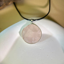 将图片加载到图库查看器，Rose Quartz Pendant Necklace 粉水晶吊坠项链
