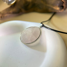 将图片加载到图库查看器，Rose Quartz Pendant Necklace 粉水晶吊坠项链
