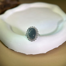 Load image into Gallery viewer, Blue Jade Adjustable Ring 糯种蓝水翡翠镶嵌活口戒指
