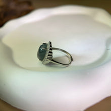 Load image into Gallery viewer, Blue Jade Adjustable Ring 糯种蓝水翡翠镶嵌活口戒指
