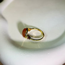 将图片加载到图库查看器，Carnelian Adjustable Ring 南红玛瑙镶嵌活口戒指
